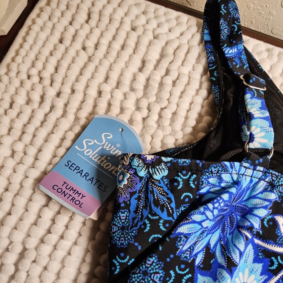 1Swim Solutions blue Tankini Top size 8 - Picture 8 of 9